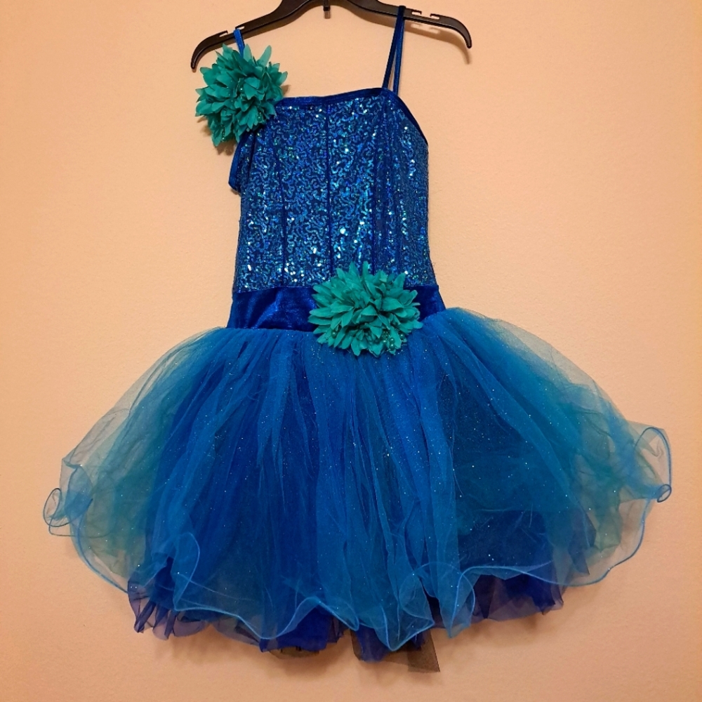 Curtain Call Teal Dance Dress